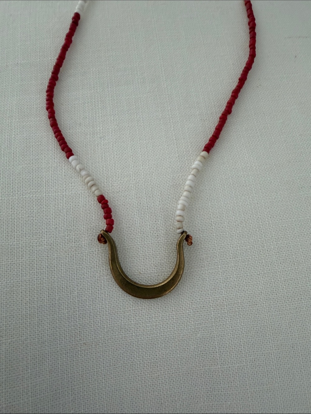 Sundance Brass Oxbow Necklace - Picture 2 of 3